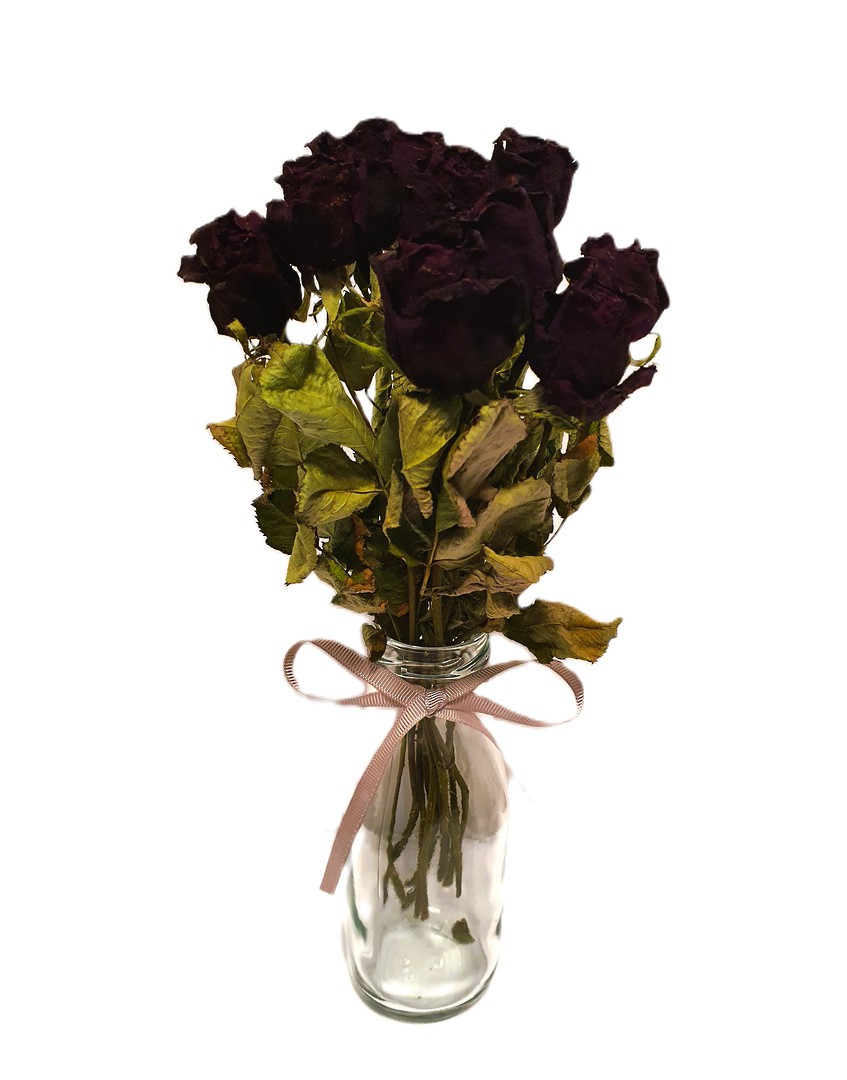 10 Dried Roses in Bottle image 0